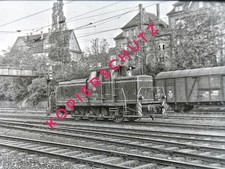 Original Negativ 1957 MF 4,5x6 DB V 60 104 + G&uuml;terw. Glr 22 Stuttgart Diesellok