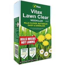 Vitax Lawn Clear Weedkiller 250ml Concentrate for Lawns Kills Weeds to Root