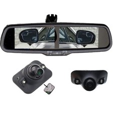 4.3" Dual Screen Mirror 2 Car Mirror Camera for Car Left Right Side View
