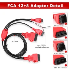 FCA 12+8 Cable Adapter XTOOL For Chrysler/For Fiat/For Jeep