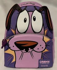 COURAGE! Brand New Courage Loungefly Soft Tag Mini Backpack Rare Cartoon Network