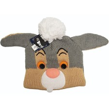 Disneyland Paris Thumper Beanie Hat Knitted Face Bobble Bambi Rabbit Disney Park
