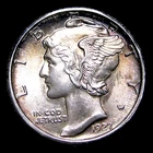1927-S Mercury Dime Silver ---- Gem BU FB Stunning Coin ---- #403U