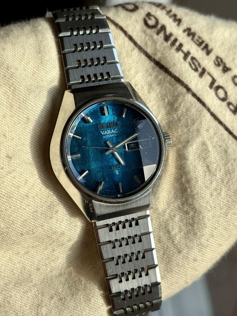 King Seiko VANAC 5626-723A Blue Morpho 56KS Faceted Crystal