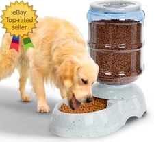 3 Gallon Gravity Feeder, Automatic Dog Feeder, Dog Food Dispenser for Large Bree