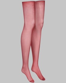 Maison Close 20D Stockings, Cut and Curled, Reinforced, Burgundy, Made in Italy