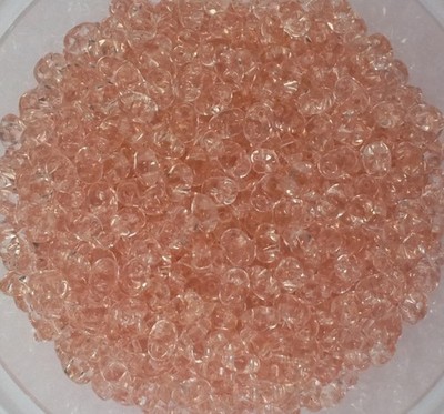 20 grams  PINK ROSALINE TRANSP CZECH 2 HOLE SUPER-DUO BEADS 5X2MM COL. P14413