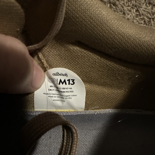 Allbirds Herren Größe 13 Canvas Pacers hellbraun beige CP/M13 Freizeit Komfort ohne Karton - Bild 4 von 6