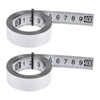 2X Selbstklebende MaßBand 400Cm Metrische Metall Klebrige Stahl Werkbanklineal