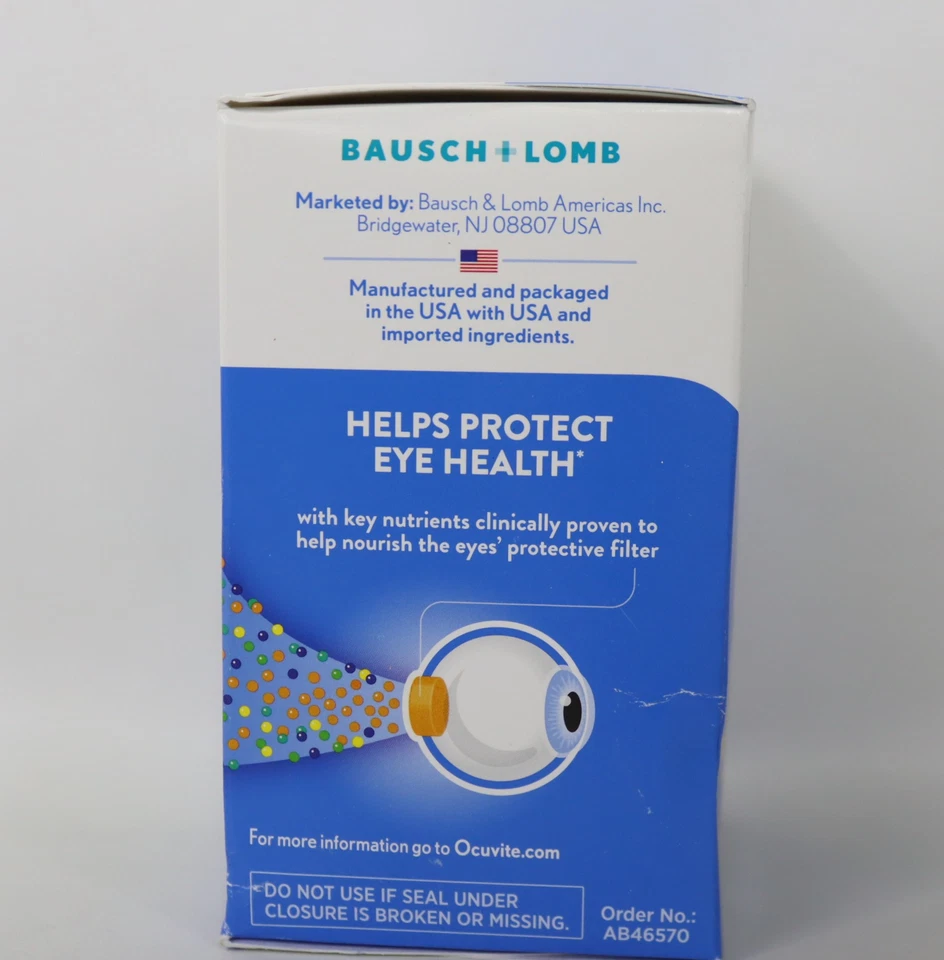 Витамины и минералы для глаз Ocuvite для взрослых 50 Plus 90 штук срок годности: 11/30/2025 - Изображение 4 из 4