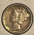 1923-s Mercury Dime  ,  EF. better date & grade