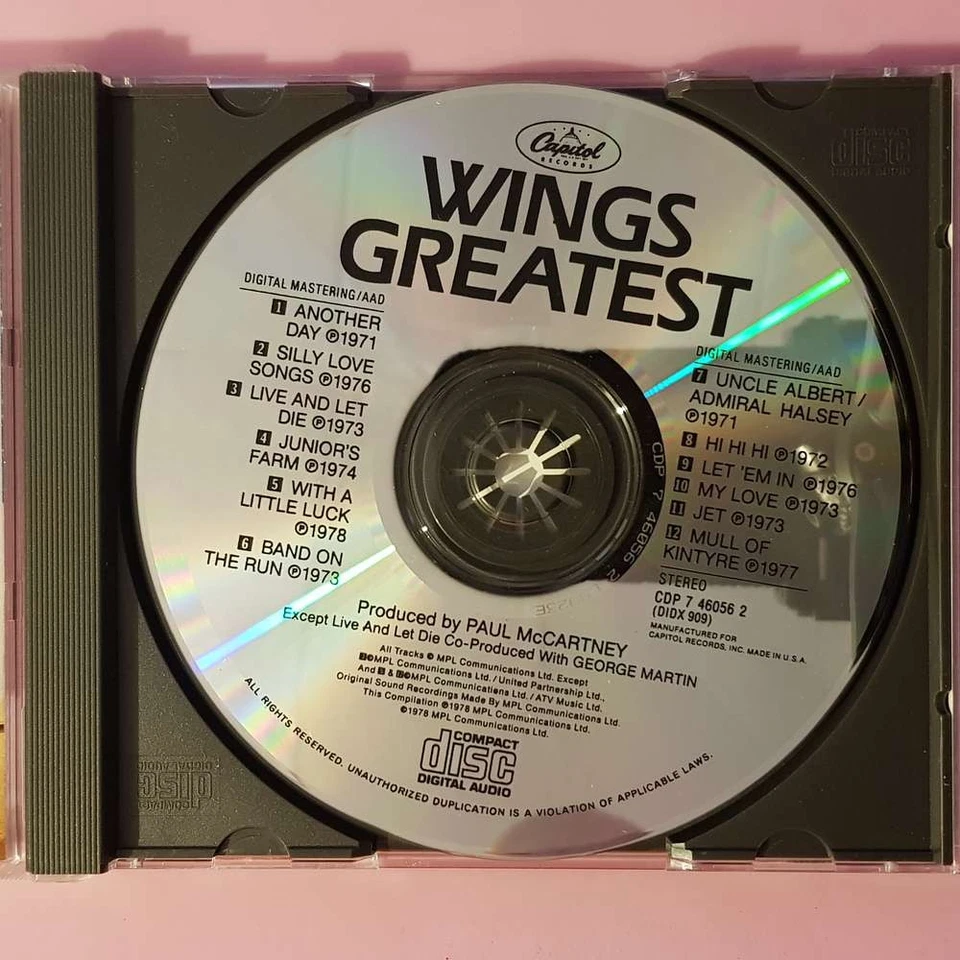 WINGS Wings Greatest  USA JAX VG/EX (CD) - Bild 3 von 4