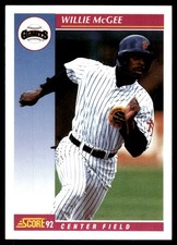 Willie McGee 1992 Score #112 Giants MLB READ FREE SHIPPING AutographDen