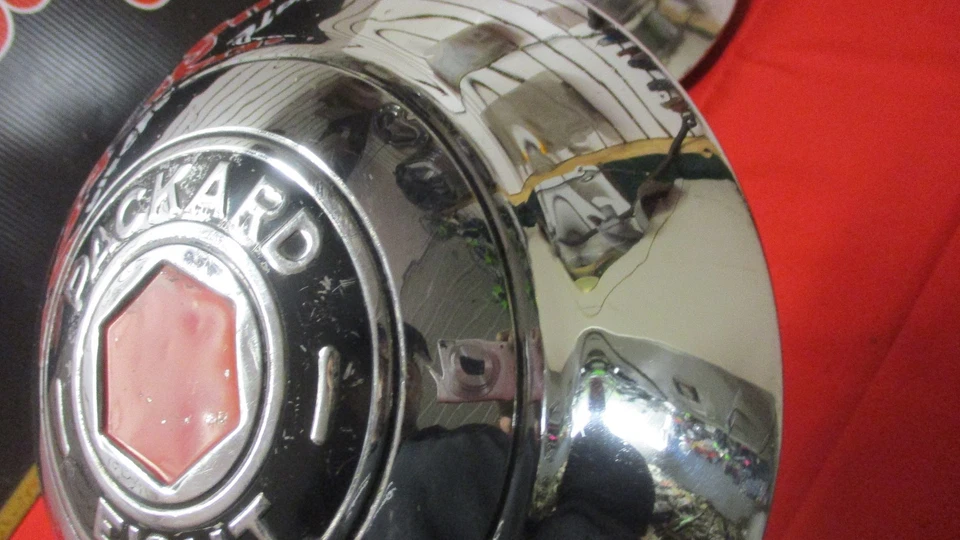 DE COLECCIÓN PACKARD OCHO TAPACUBOS CUBIERTA RUEDA 1937 1938 1939?? 3X Foto 3 de 4