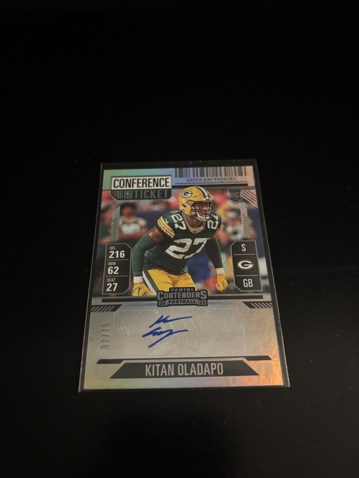 Kitan Oladapo Panini Contenders #272 Autograph-Conference Ticket
