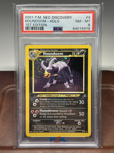 Houndoom (1st Edition) graded PSA 8 for sale on eBay