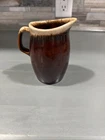 Vintage Hull Pottery Brown Drip Glaze 4.5" Oven Proof USA Creamer Syrup Pitcher