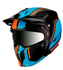 MT Streetfighter Motorcycle Helmet Black Blue Orange size S - L unisex 