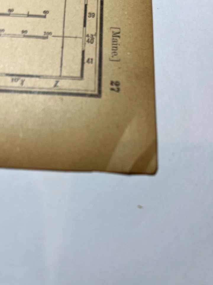 Mapa estatal MAINE 1888 2 piezas fm 1894 Rand-McNally Atlas VER FOTOS y DESCRIPCIÓN Foto 3 de 4