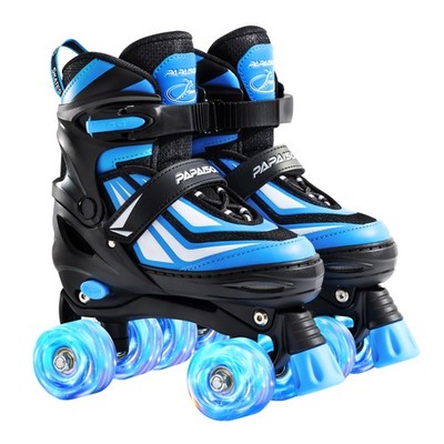 Papaison Kids Roller Skates For Boys Girls 4 Size Adjustable Rollerskates Light