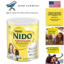 Nido Dry Whole Milk Powder 28.2 oz Canister Nutritious Milk Drink Mix, 1.76 lb