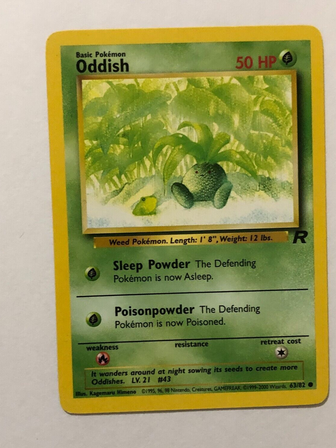 Pokemon Card Team Rocket Oddish 63/82 Near Mint