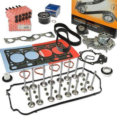 CORTECO Zylinderkopfdichtung+ CONTI Zahnriemensatz + Ventile Renault 1,2 16V 03-