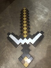 Minecraft Pick Axe Sword Transforming 2 In 1 Iron Mattel 2014 Toy Plastic