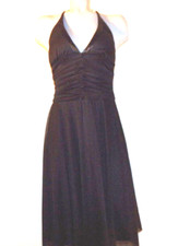 MY MICHELLE, Black Fit  Flare Party Club Holiday Halter Dress, Size Small VGC