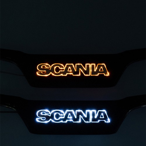Etichetta auto LED scala 1/14 retroilluminazione logo etichetta per modellino auto Tamiya Scania 770S - Foto 5 di 8
