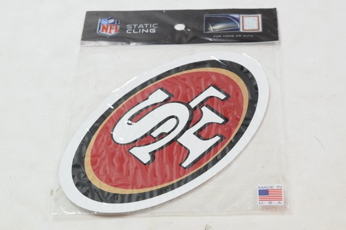 San Fran Cisco 49ers Team Logo Static Window Cling For Home or Auto Reusable