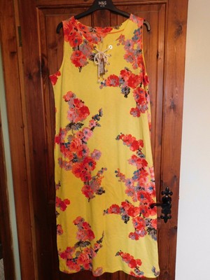 red and yellow floral dress