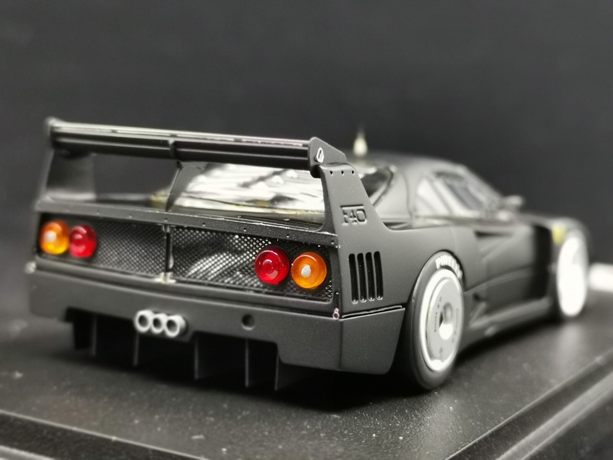 New 1:43 Make Up Model Ferrari F40 LM Test Car Matt Black