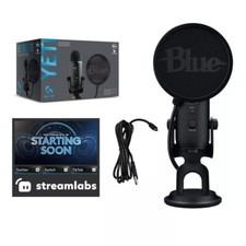 Logitech Blue Yeti Game Streaming Kit USB Condenser Microphone and Pop Filter