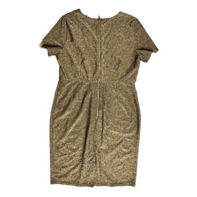 Womens ASOS gold sparkle short-sleeve midi dress with cutouts size US 10 |  eBay