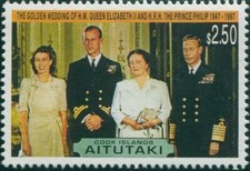 Aitutaki 1997 - $2.50 Queen Elizabeth II Royal Golden Wedding - MNH