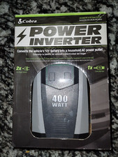 "Cobra" 400W Power Inverter, Portable, 2 Grounded AC Outlets, 2 Fast Charge USB