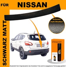 Lackschutzfolie Ladekantenschutz für Nissan Qashqai+2 2008-2013 Schwarz Matt