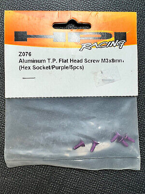 HPI Racing #Z076 Aluminum T.P. Flat Head Screw M3x8 Purple HPI Racing #Z076 Aluminum T.P. Flat Head Screw M3x8 Purple