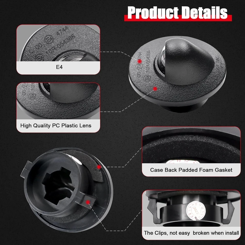 2X OEM License Plate Light Rear Bumper Tag Assembly Lamp For Ford F150 F250 F350 - Image 4 of 4