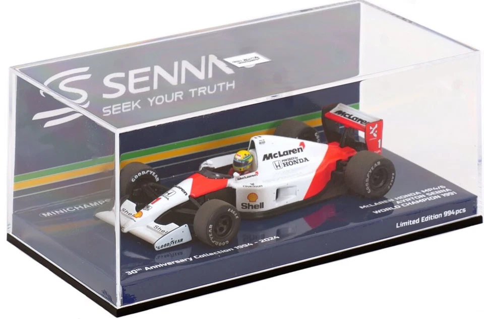 Minichamps McLaren MP4/6 #1 1991 F1 World Champion - Ayrton Senna 1/43 Scale - Image 2 of 2