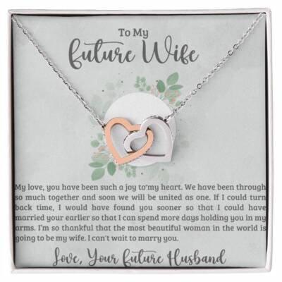 To My Future Wife Necklace Gift For Fiancee Bride Wedding Day Gifts