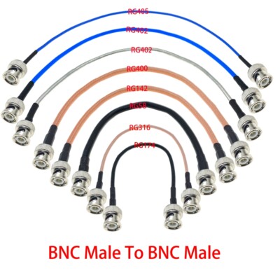 BNC male To BNC male connector Lot RF RG174 RG316 RG58 RG400 RF Coax Cable