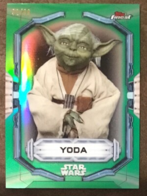 2022 Topps Finest Star Wars YODA #97 Green Refractor 32/99 | eBay