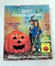 NEW Halloween GIANT Pumpkin Leaf Bag 60" X 56" Vintage NOS 1991 Sun Hill  920