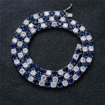 20 Ct Round Cut Lab-Created Diamond Tennis Necklace 14K White Gold Plated 18'