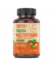 Deva Vegan Multivitamin & Mineral One A Day (Iron-Free), Vegetarian,90 tablets