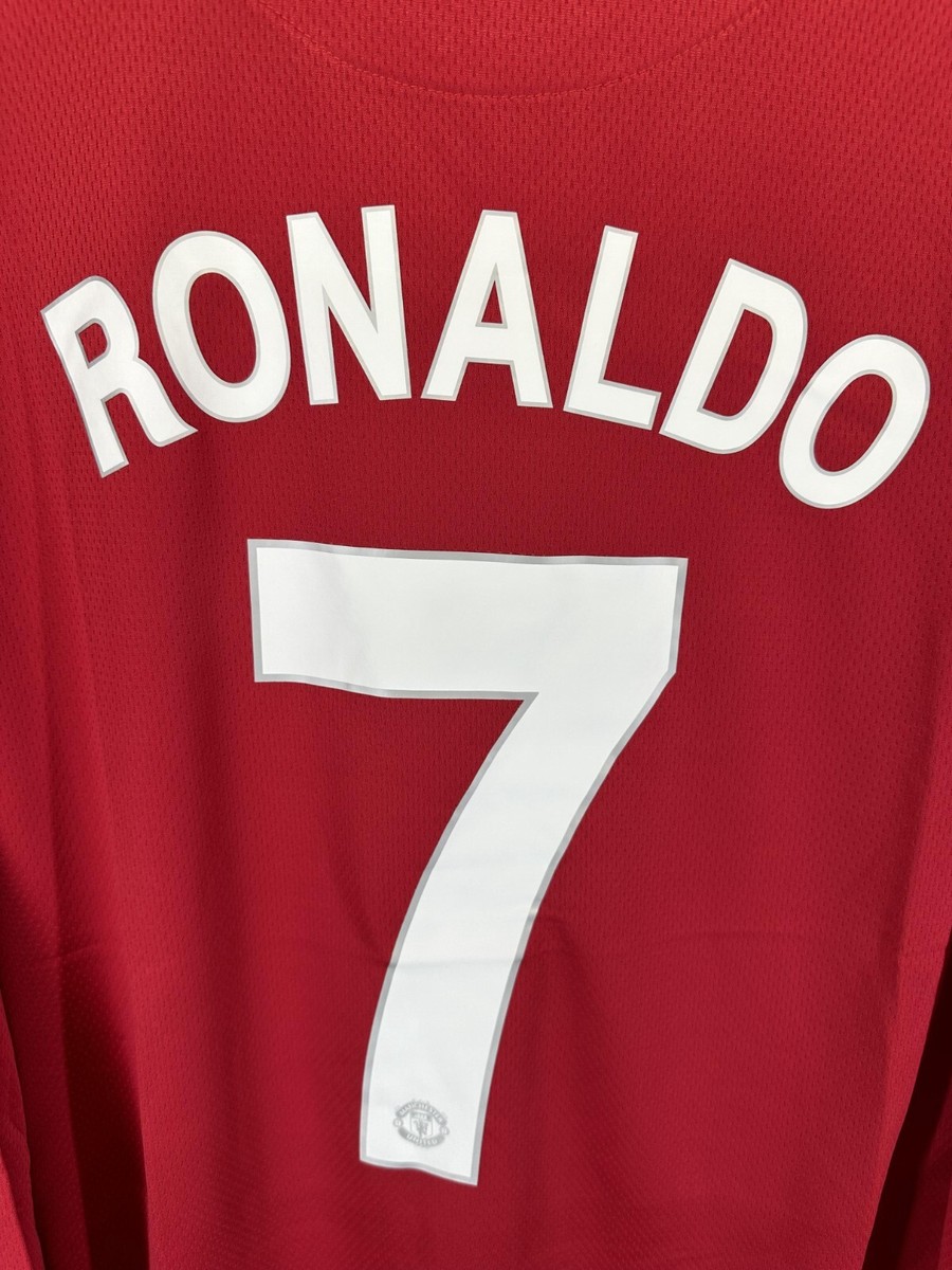 MANCHESTER UNITED 2007 2009 #7 RONALDO L/S FOOTBALL SHIRT