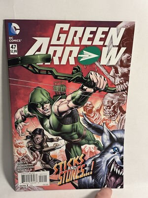 2016 Green Arrow comic # 47 sticks and stones DC Comics original