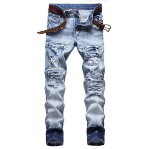 Sp93 Autumn And Winter New Products Autumn And Winter Ripped Jeans Men S Light Colored Denim Pants Patched Trousers Shipping Fee Is Paid By Our Shop Missionista Co Jp